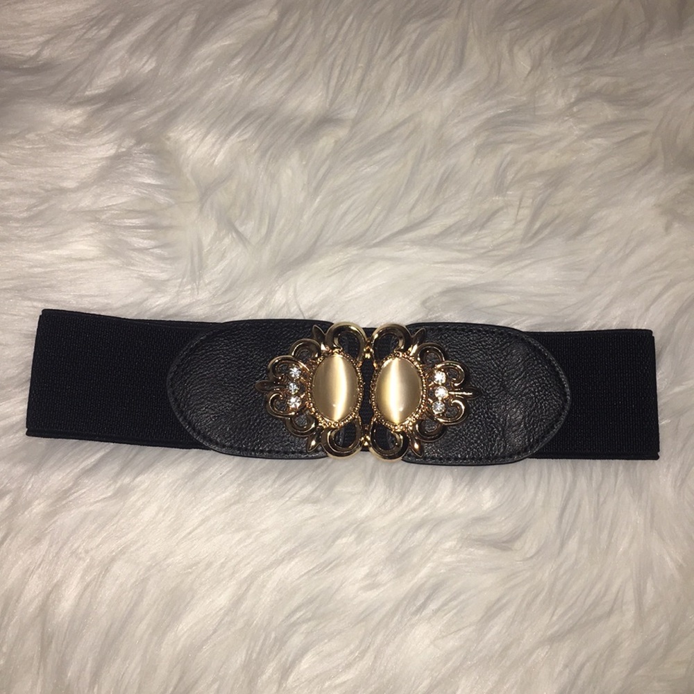 Black elastic waist belt size S/M